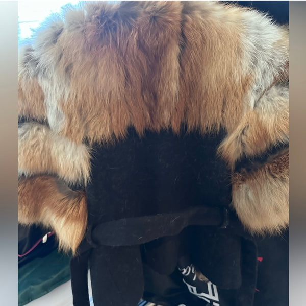 Fox fur and cashmere bolero jacket