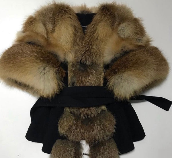 Foxy Brown Fur Collar Coat – CutieBoots Boutique
