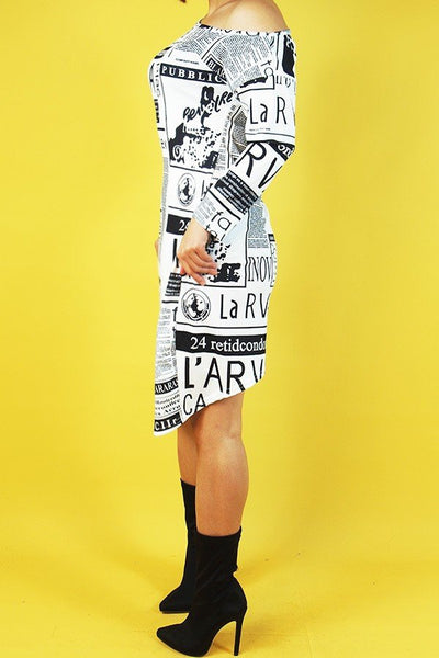 Ivision Magazine Print Dress