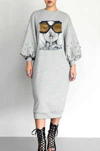 Shhh..Sweater Dress in Gray *Sizes Small - XL